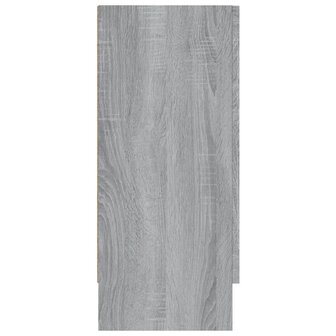 Vitrinekast 120x30,5x70 cm bewerkt hout grijs sonoma eiken 4
