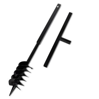 Grondboor met handvat 120 mm en verlengstukken 5 m (staal) 3