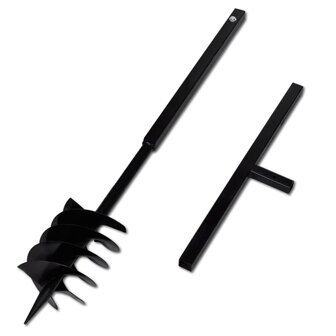 Grondboor met handvat 180 mm en verlengstukken 13 m (staal) 3