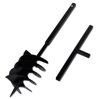 Grondboor met handvat 200 mm en verlengstukken 13 m (staal) 3