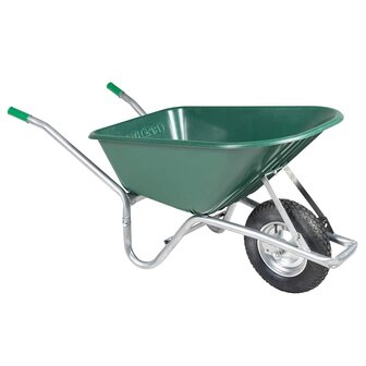 Kruiwagen 90 L 150 kg gegalvaniseerd staal en kunststof groen 1