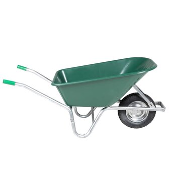 Kruiwagen 90 L 150 kg gegalvaniseerd staal en kunststof groen 2