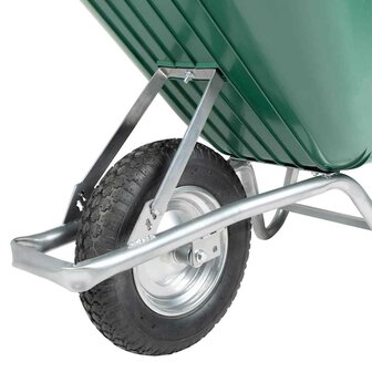 Kruiwagen 90 L 150 kg gegalvaniseerd staal en kunststof groen 5