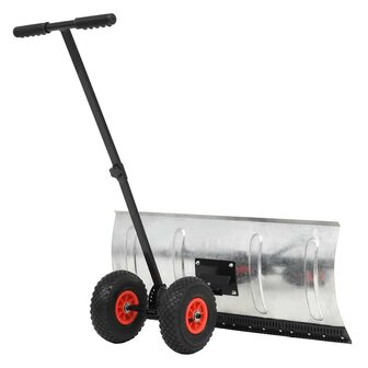 Sneeuwploeg handbediend met wielen 100x44 cm 2