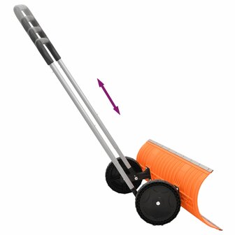 Sneeuwschep met uitschuifbaar handvat 96 cm bladstaal oranje 5