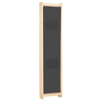 Kamerscherm met 3 panelen 120x170x4 cm stof grijs 4