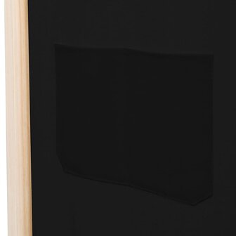 Kamerscherm met 3 panelen 120x170x4 cm stof zwart 7