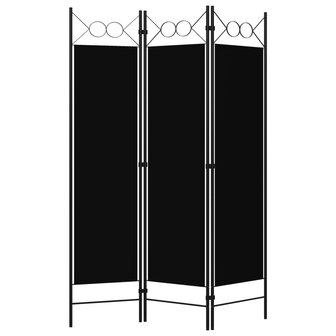 Kamerscherm met 3 panelen 120x180 cm zwart 2