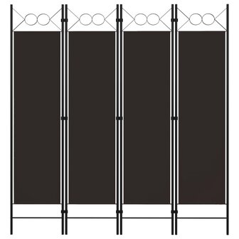 Kamerscherm met 4 panelen 160x180 cm bruin 1