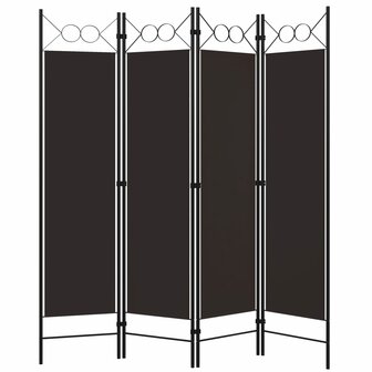 Kamerscherm met 4 panelen 160x180 cm bruin 2