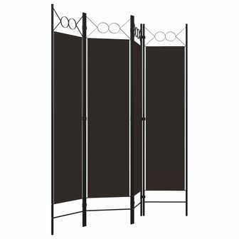 Kamerscherm met 4 panelen 160x180 cm bruin 3