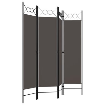 Kamerscherm met 4 panelen 160x180 cm antraciet 3