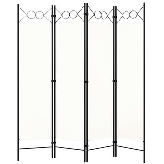 Kamerscherm met 4 panelen 160x180 cm wit 1