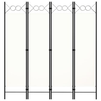Kamerscherm met 4 panelen 160x180 cm wit 3