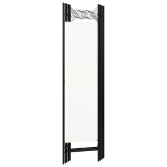 Kamerscherm met 5 panelen 200x180 cm wit 4