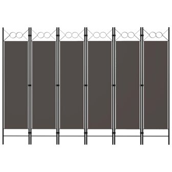 Kamerscherm met 6 panelen 240x180 cm antraciet 1