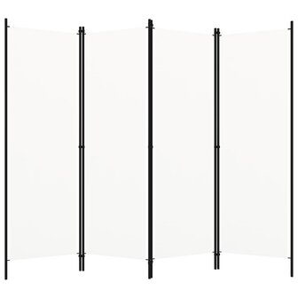 Kamerscherm met 4 panelen 200x180 cm wit  1