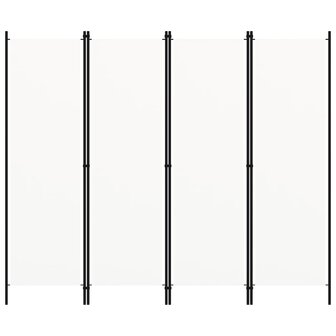 Kamerscherm met 4 panelen 200x180 cm wit  3