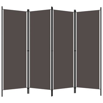 Kamerscherm met 4 panelen 200x180 cm antraciet 2