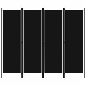 Kamerscherm met 4 panelen 200x180 cm zwart   1