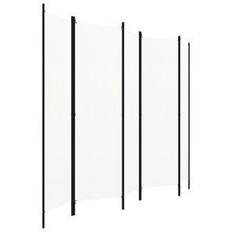 Kamerscherm met 5 panelen 250x180 cm wit 2