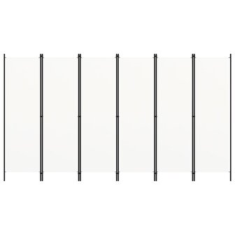 Kamerscherm met 6 panelen 300x180 cm wit  3