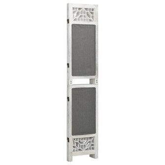 Kamerscherm met 3 panelen 105x165 cm stof grijs 3