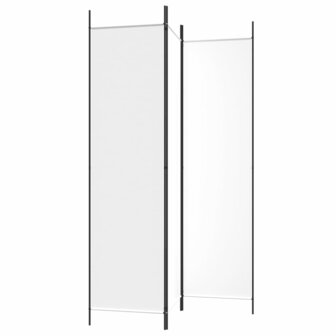 Kamerscherm met 3 panelen 150x200 cm stof wit 5