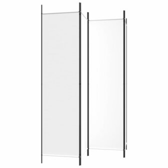 Kamerscherm met 4 panelen 200x200 cm stof wit 5