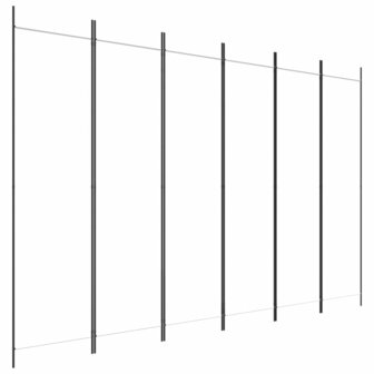 Kamerscherm met 6 panelen 300x200 cm stof wit 2