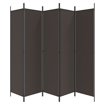 Kamerscherm met 6 panelen 300x200 cm stof bruin 4