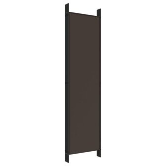 Kamerscherm met 6 panelen 300x200 cm stof bruin 6