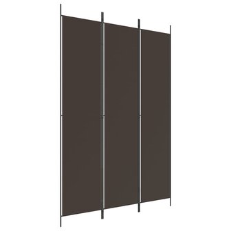 Kamerscherm met 3 panelen 150x220 cm stof bruin 2