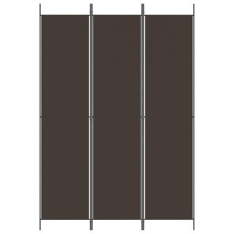 Kamerscherm met 3 panelen 150x220 cm stof bruin 3