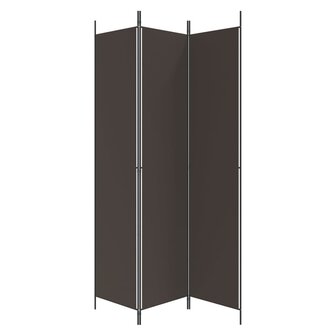 Kamerscherm met 3 panelen 150x220 cm stof bruin 5