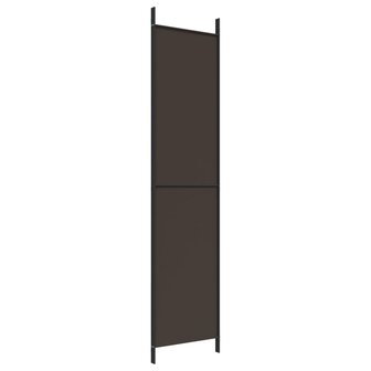 Kamerscherm met 3 panelen 150x220 cm stof bruin 6