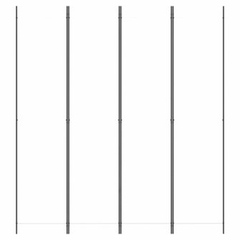 Kamerscherm met 4 panelen 200x220 cm stof wit 3
