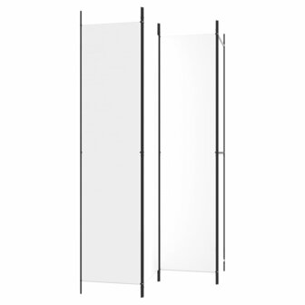 Kamerscherm met 4 panelen 200x220 cm stof wit 5