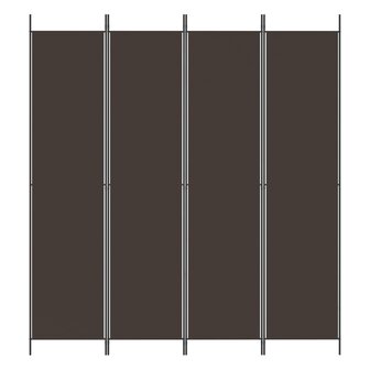  Kamerscherm met 4 panelen 200x220 cm stof bruin 3