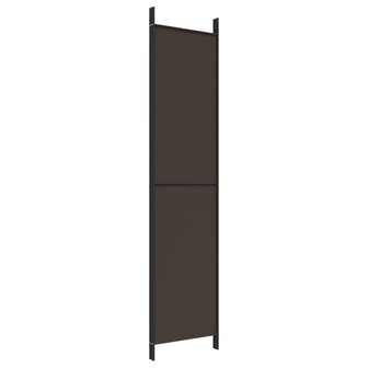  Kamerscherm met 4 panelen 200x220 cm stof bruin 6
