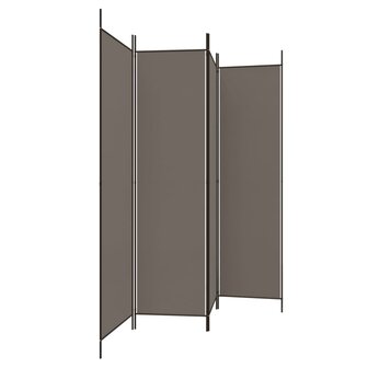  Kamerscherm met 4 panelen 200x220 cm stof antracietkleurig 4