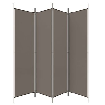  Kamerscherm met 4 panelen 200x220 cm stof antracietkleurig 5