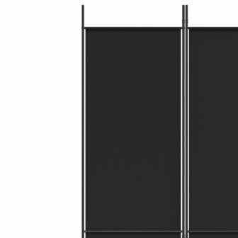 Kamerscherm met 4 panelen 200x220 cm stof zwart 7