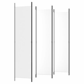 Kamerscherm met 6 panelen 300x220 cm stof wit 5