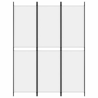 Kamerscherm met 3 panelen 150x200 cm stof wit 3