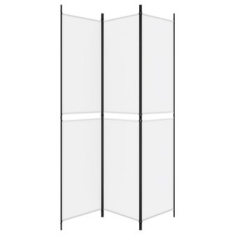 Kamerscherm met 3 panelen 150x220 cm stof wit 4