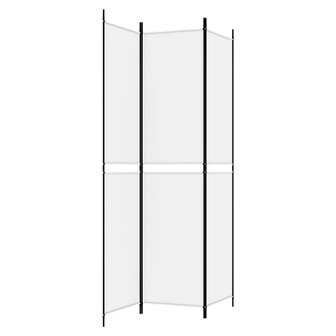 Kamerscherm met 3 panelen 150x220 cm stof wit 5