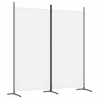  Kamerscherm met 2 panelen 175x180 cm stof wit 2