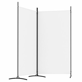  Kamerscherm met 2 panelen 175x180 cm stof wit 4