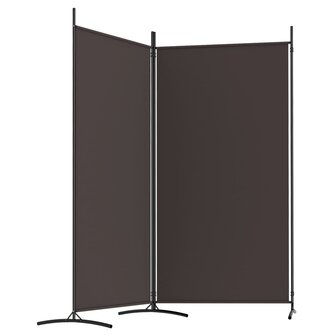 Kamerscherm met 2 panelen 175x180 cm stof bruin 5